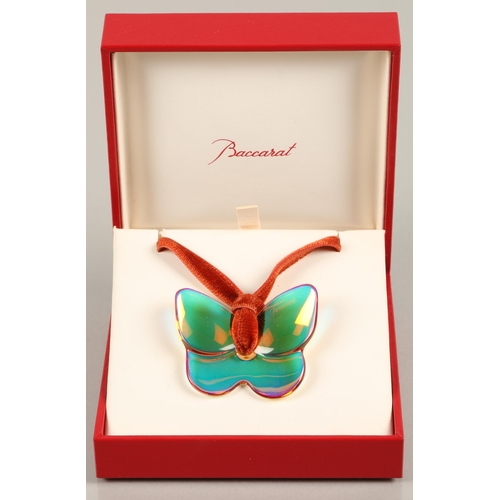 52 - Baccarat butterfly necklace with box