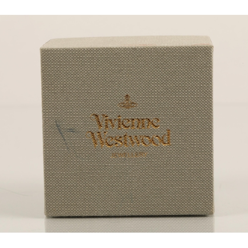 54 - Vivian Westwood costume jewellery pair of enamel and gem set stud earrings with box, pouch, and care... 