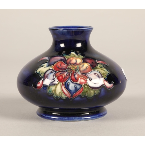 184 - Moorcroft orchid design vase, 9cm h