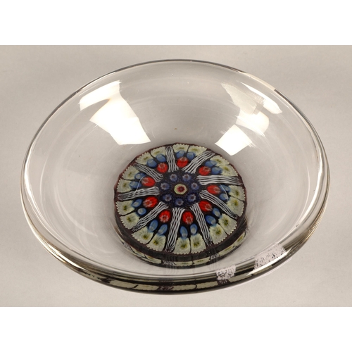 198 - Millefiori irregularly shaped glass bowl