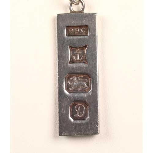 99 - Two silver ingot necklaces, Birmingham 1977 and 1978, 15.3g