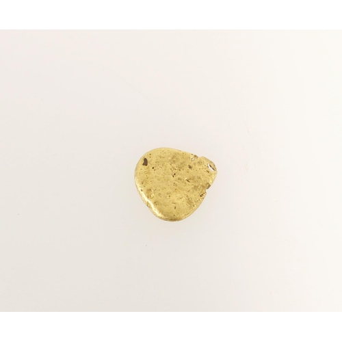 430 - Small melted nugget of gold, tests as high carat, 2.2g.NEEDS TESTING