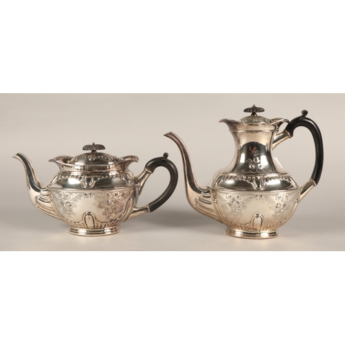 222 - Four piece EPNS tea set