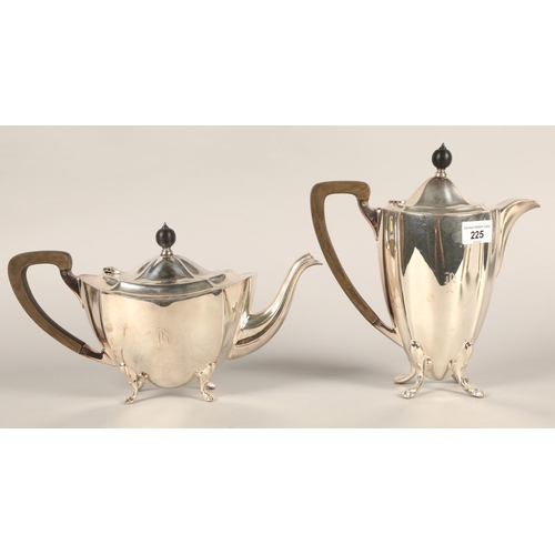 225 - Four piece EPNS tea set