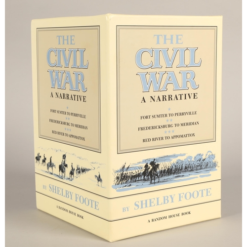 234 - Folio Society - three vols. The Civil War: A Narrative by Shelby Foote