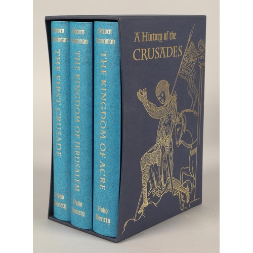 236 - Folio Society books to incl. three vols. A History of the Crusades & three vols. Empir... 