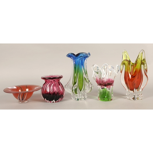 294 - Murano-style  assorted glassware