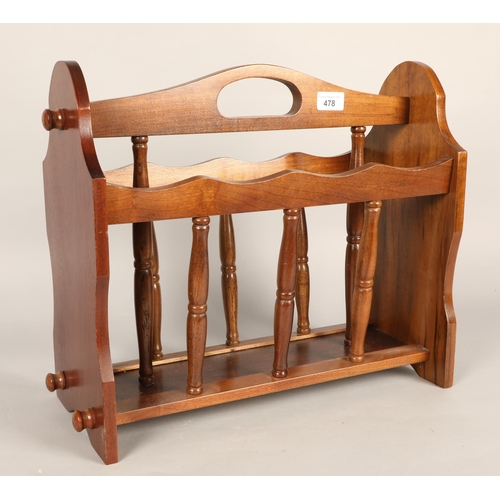 478 - Mahogany newspaper/magazine rack