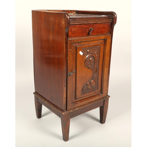 495 - bedside cabinet with fitted drawer, 71cm high