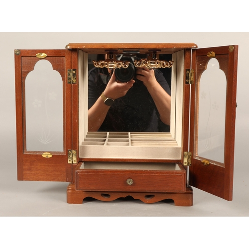 509 - Jewellery cabinet, 30cm high