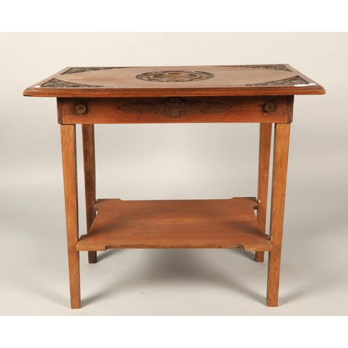 521 - Carved two-tier occasional table