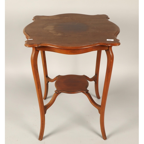 522 - Two-tier mahogany jardiniere stand, 74cm high