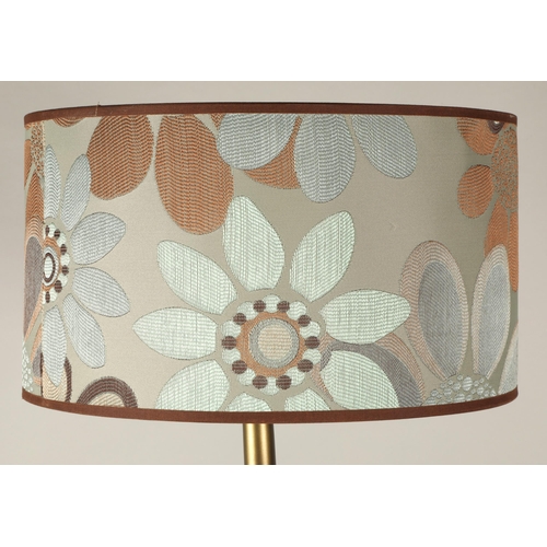 541 - Floor standing lamp with floral shade