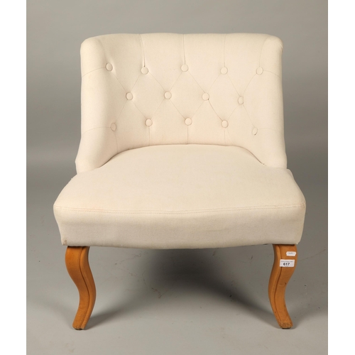 617 - Contemporary cream coloured bedroom chair