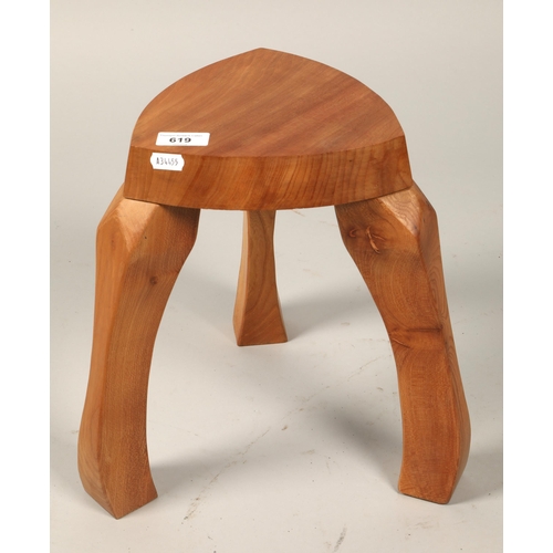 619 - Three legged miniature stool