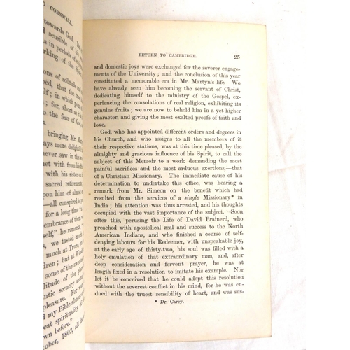 33 - SARGENT JOHN.  Life & Letters of the Rev. Henry Martyn ... Chaplin to the Honourable E... 