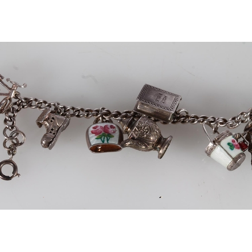 447 - Two silver charm bracelets