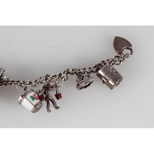 447 - Two silver charm bracelets