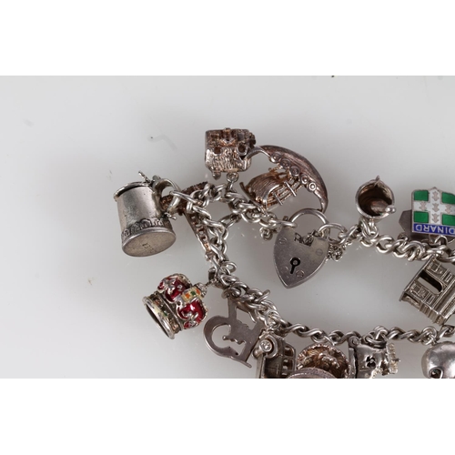 447 - Two silver charm bracelets