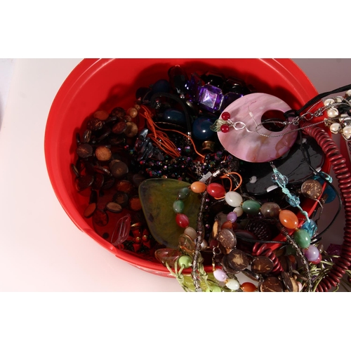 455 - Two tubs of costume jewellery