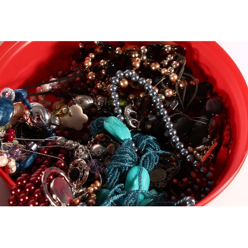 455 - Two tubs of costume jewellery