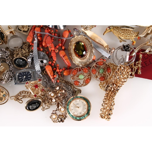 463 - Sarah Coventry and other costume jewellery, dress watches etc.