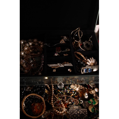 464 - Large box of costume jewellery etc.