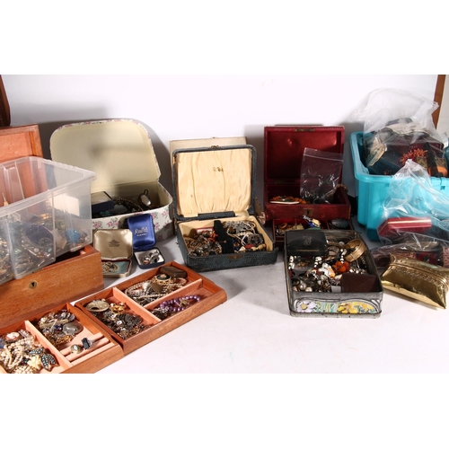 465 - Large box of costume jewellery etc.