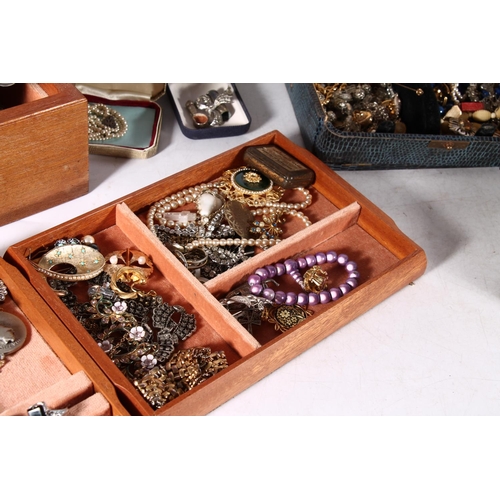 465 - Large box of costume jewellery etc.