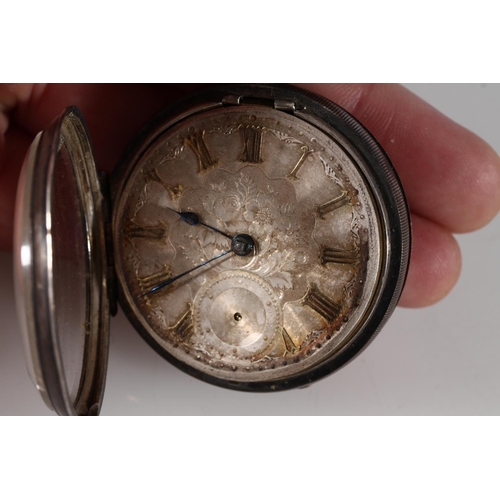 467 - Victorian silver pocket watch, Birmingham 1895.