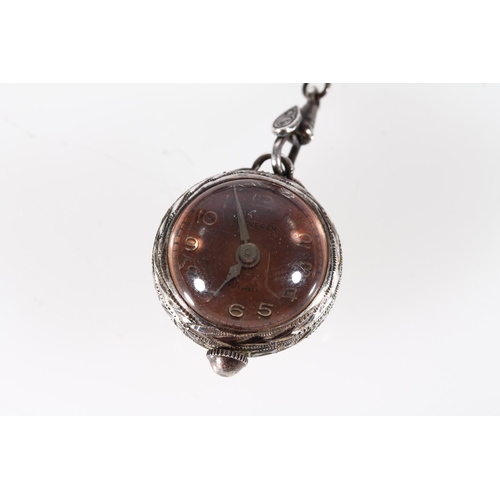 468 - Bucherer 17 jewels pendant fob watch.