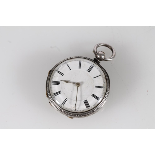 469 - Early C20th pocket watch, interior marked 'Fine Silver'.