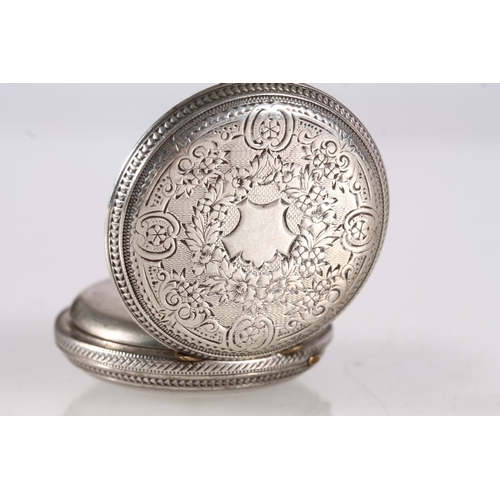 469 - Early C20th pocket watch, interior marked 'Fine Silver'.