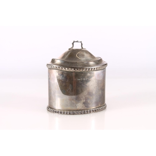 477 - Silver tea caddy, Birmingham 1930, 291g.