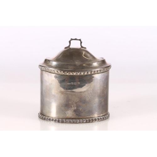 477 - Silver tea caddy, Birmingham 1930, 291g.