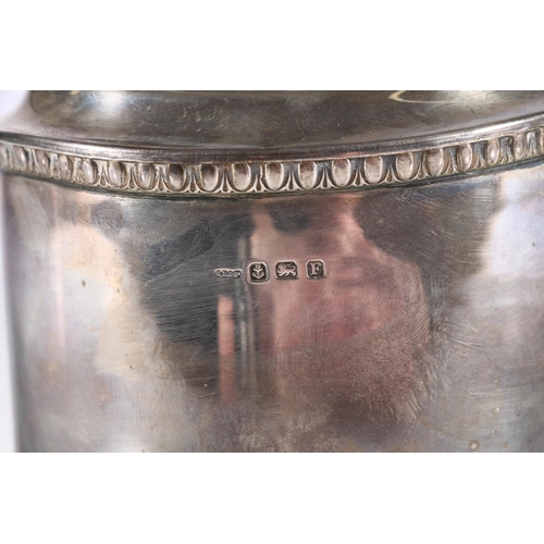 477 - Silver tea caddy, Birmingham 1930, 291g.