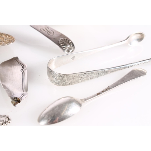 489A - Selection of hallmarked silver incl. spoons, napkin rings, salt pots etc. gross 576g.