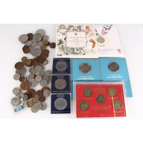 493 - Various GB and world coinage together with Grants whisky medallion pack, GB commemorative coins etc.