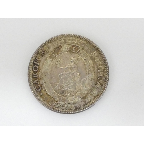 250 - United Kingdom. George III, (1760-1820) 1804 Bank of England error silver five shilling / dollar, ov... 