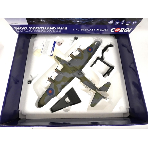 91 - Corgi Aviation Archive. Limited edition1:72 scale Short Sunderland MKIII diecast model aircraft, EJ1... 