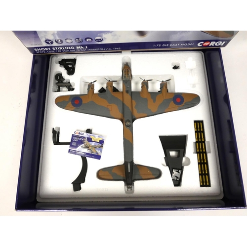 92 - Corgi Aviation Archive. Limited edition 1:72 scale Short Stirling MKI diecast model aircraft, BF.372... 