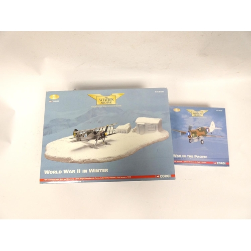 93 - Corgi Aviation Archive. Two limited edition 1:72 scale boxed aeroplane sets to include World War II ... 