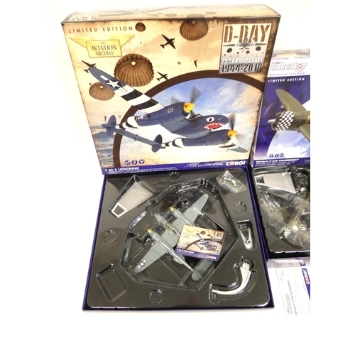 94 - Corgi Aviation Archive. Two limited edition 1:72 scale boxed aeroplane sets to include D-Day 75th An... 