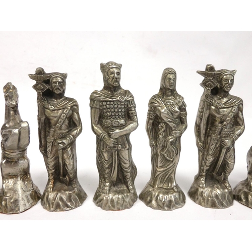 130 - Italfama finely cast Romans vs Barbarians chess set.