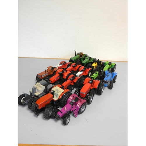 142 - Collection of sixteen die-cast model tractors comprising of ten examples by Siku Germany, to include... 