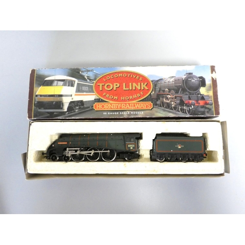 223 - Hornby. Top Link BR 4-6-2 locomotive and tender, 60021, ''Wild Swan'', green livery, R286.... 