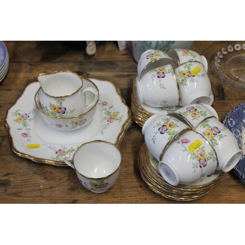 104 - Royal Albert Crown China floral pattern teaset.