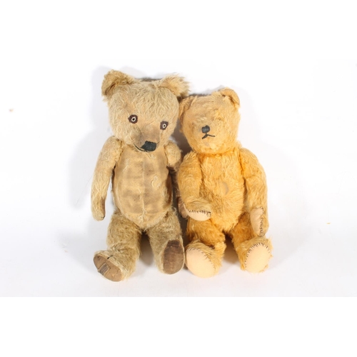 108 - Two vintage teddy bears, one with Merrythought label, 41xm and 38cm.