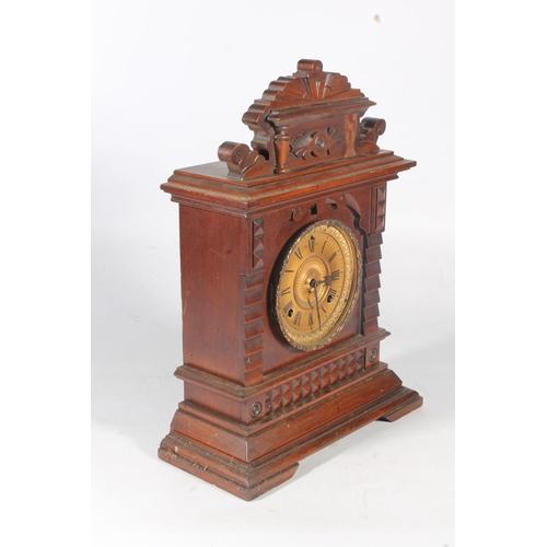 210 - Oak cased mantel clock.