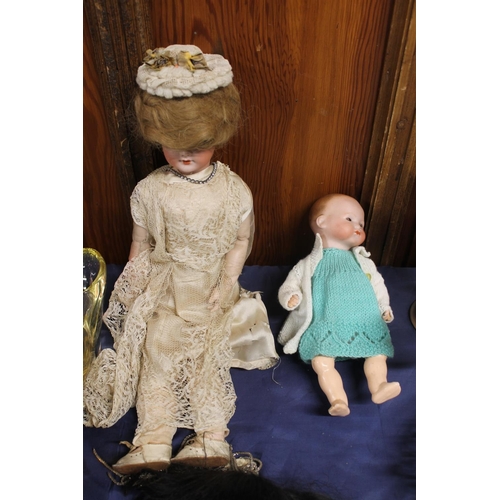 41 - French SFBJ model 301/5 headed doll and an Armand Marseille model 341 bisque headed doll.